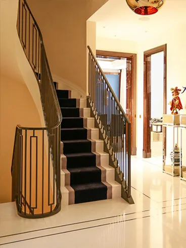 Stone staircase fitted by Milestone Installation